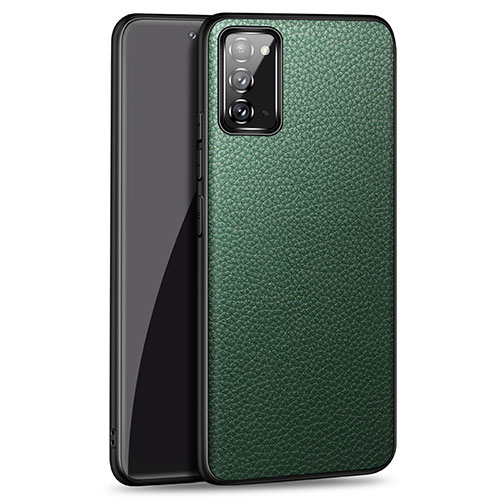 Soft Luxury Leather Snap On Case Cover R03 for Samsung Galaxy Note 20 5G Green