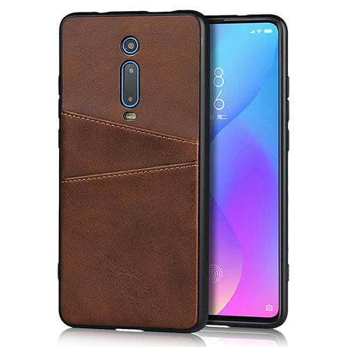 Soft Luxury Leather Snap On Case Cover R03 for Xiaomi Mi 9T Pro Brown