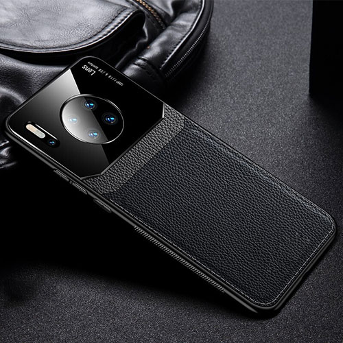 Soft Luxury Leather Snap On Case Cover R04 for Huawei Mate 30 Pro 5G Black