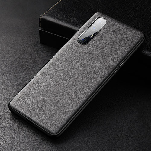 Soft Luxury Leather Snap On Case Cover R04 for Oppo Find X2 Neo Black