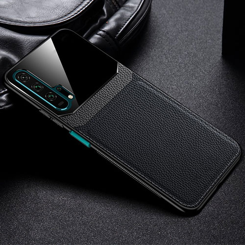 Soft Luxury Leather Snap On Case Cover R05 for Huawei Honor 20 Pro Black