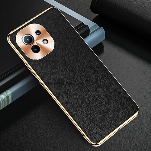 Soft Luxury Leather Snap On Case Cover R05 for Xiaomi Mi 11 5G Black