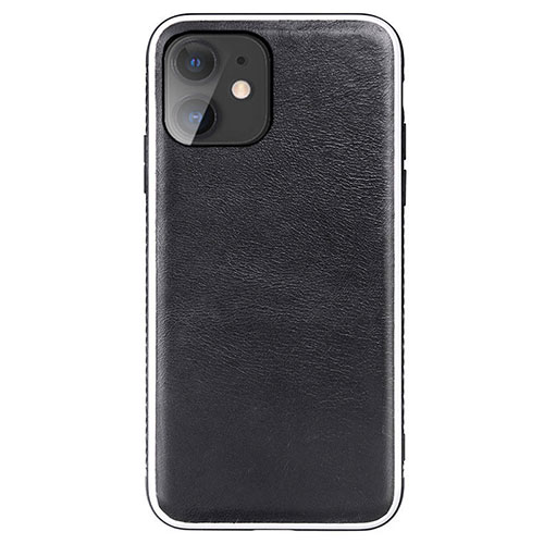 Soft Luxury Leather Snap On Case Cover R06 for Apple iPhone 11 Black