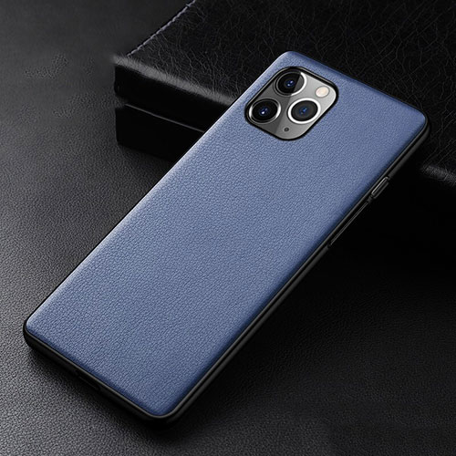 Soft Luxury Leather Snap On Case Cover R06 for Apple iPhone 11 Pro Blue