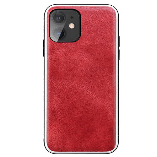 Soft Luxury Leather Snap On Case Cover R06 for Apple iPhone 11 Red