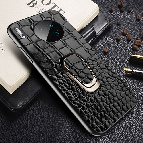 Soft Luxury Leather Snap On Case Cover R06 for Huawei Mate 30E Pro 5G Black