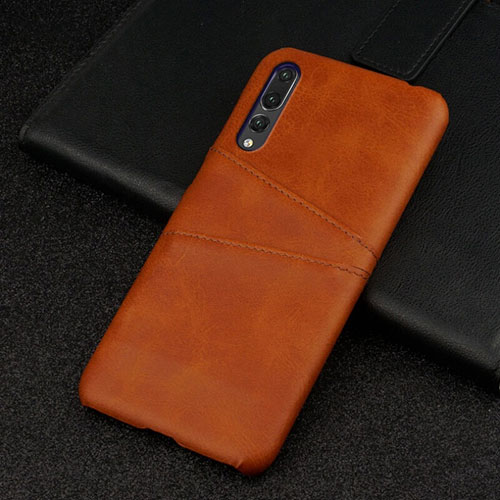 Soft Luxury Leather Snap On Case Cover R06 for Huawei P20 Pro Brown