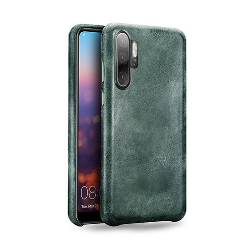 Soft Luxury Leather Snap On Case Cover R06 for Huawei P30 Pro New Edition Green