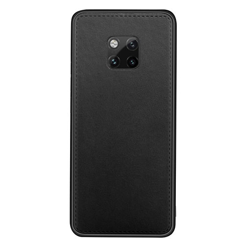 Soft Luxury Leather Snap On Case Cover R07 for Huawei Mate 20 Pro Black