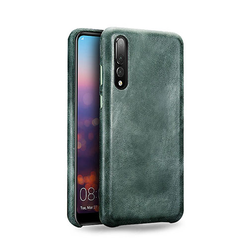 Soft Luxury Leather Snap On Case Cover R07 for Huawei P20 Pro Green