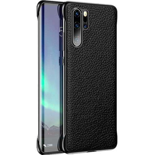 Soft Luxury Leather Snap On Case Cover R07 for Huawei P30 Pro New Edition Black