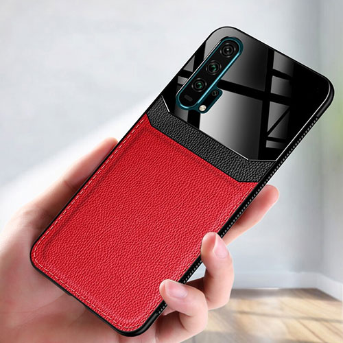 Soft Luxury Leather Snap On Case Cover R08 for Huawei Honor 20 Pro Red