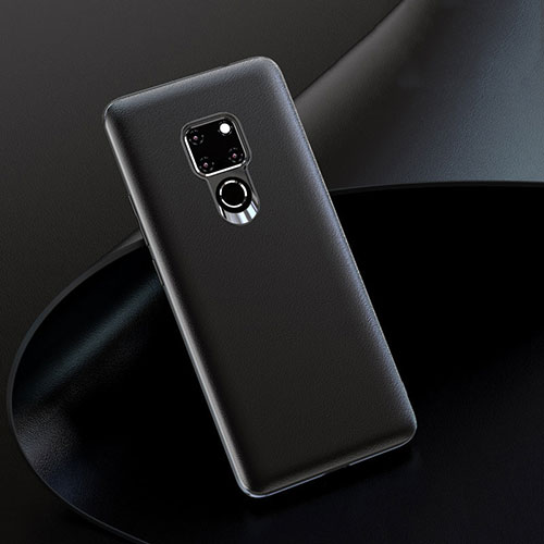 Soft Luxury Leather Snap On Case Cover R08 for Huawei Mate 20 Black