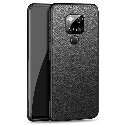 Soft Luxury Leather Snap On Case Cover R09 for Huawei Mate 20 X 5G Black