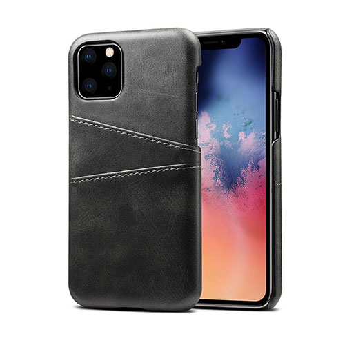 Soft Luxury Leather Snap On Case Cover R10 for Apple iPhone 11 Pro Black