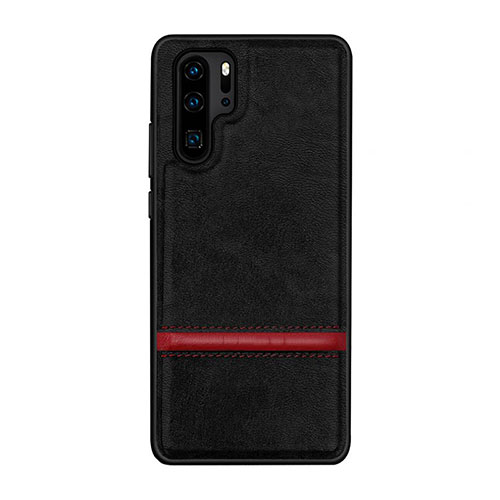 Soft Luxury Leather Snap On Case Cover R10 for Huawei P30 Pro Black