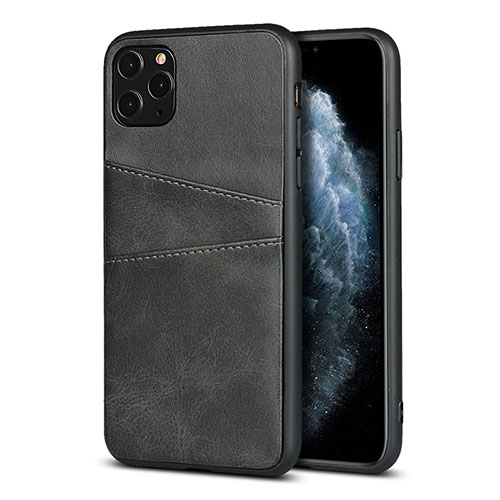 Soft Luxury Leather Snap On Case Cover R15 for Apple iPhone 11 Pro Black