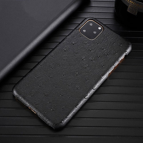 Soft Luxury Leather Snap On Case Cover S01 for Apple iPhone 11 Pro Max Black
