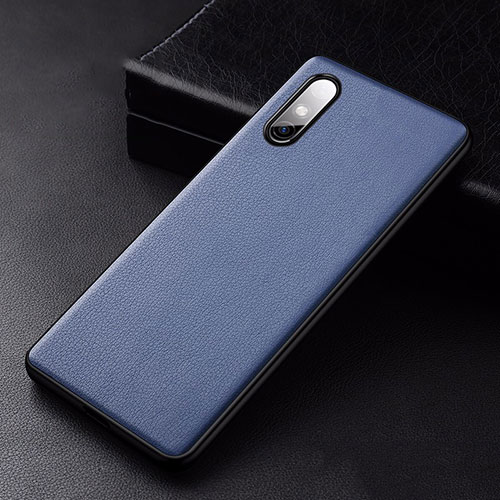 Soft Luxury Leather Snap On Case Cover S01 for Huawei Enjoy 10e Blue