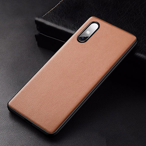 Soft Luxury Leather Snap On Case Cover S01 for Huawei Enjoy 10e Orange