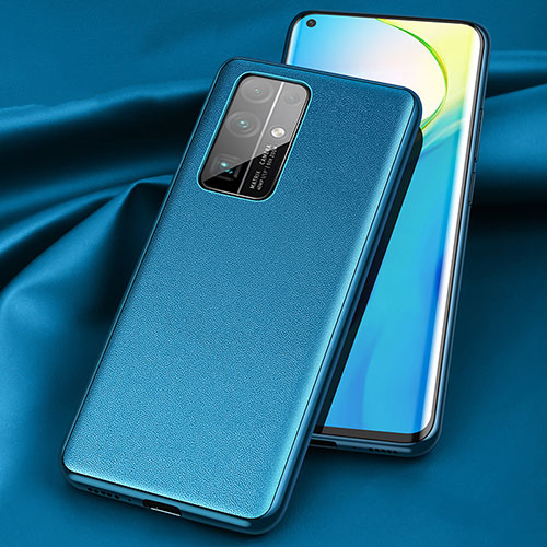 Soft Luxury Leather Snap On Case Cover S01 for Huawei Honor 30 Blue