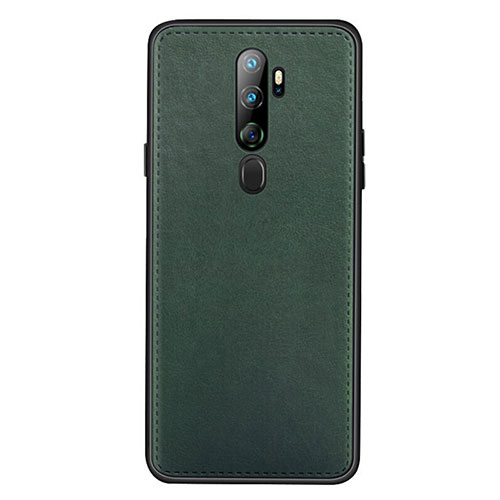 Soft Luxury Leather Snap On Case Cover S01 for Oppo A5 (2020) Green