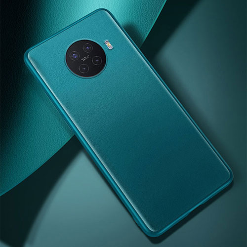 Soft Luxury Leather Snap On Case Cover S01 for Oppo Ace2 Cyan
