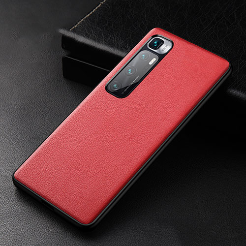 Soft Luxury Leather Snap On Case Cover S01 for Xiaomi Mi 10 Ultra Red