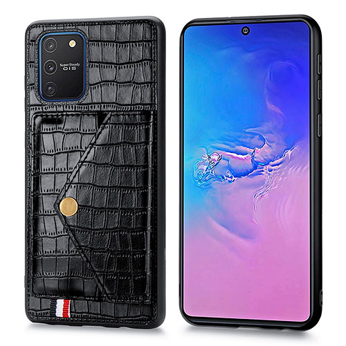 Soft Luxury Leather Snap On Case Cover S01D for Samsung Galaxy M80S Black