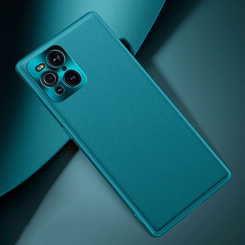 Soft Luxury Leather Snap On Case Cover S02 for Oppo Find X3 Pro 5G Green