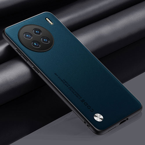 Soft Luxury Leather Snap On Case Cover S02 for Vivo X90 Pro 5G Blue