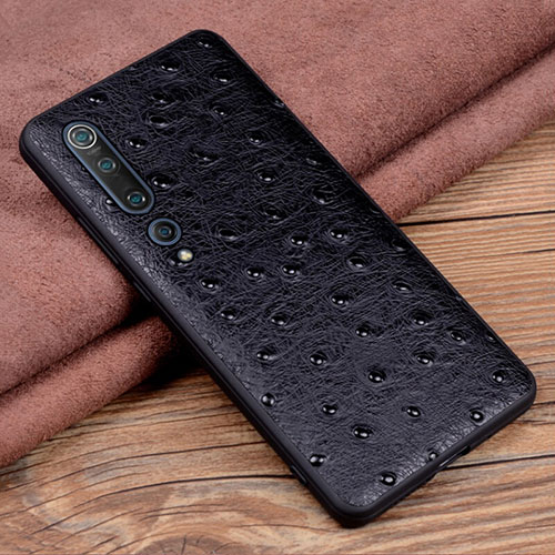 Soft Luxury Leather Snap On Case Cover S02 for Xiaomi Mi 10 Black