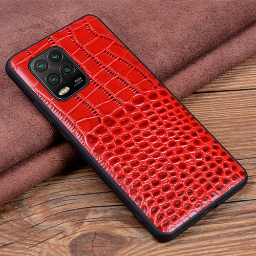 Soft Luxury Leather Snap On Case Cover S02 for Xiaomi Mi 10 Lite Red