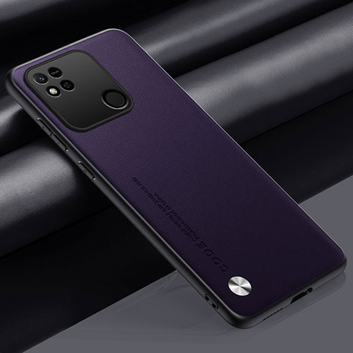 Soft Luxury Leather Snap On Case Cover S02 for Xiaomi Redmi 10A 4G Purple