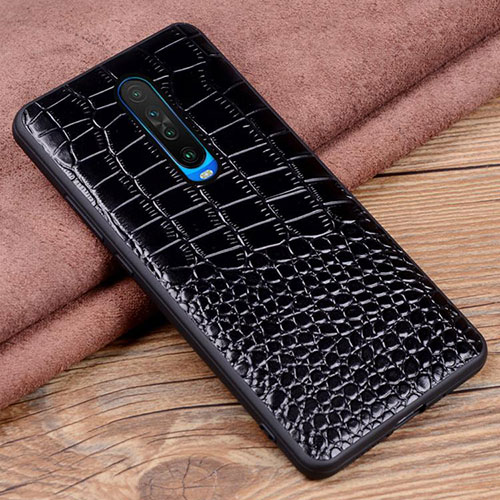 Soft Luxury Leather Snap On Case Cover S02 for Xiaomi Redmi K30 4G Black