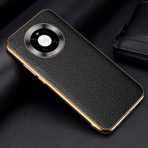 Soft Luxury Leather Snap On Case Cover S03 for Huawei Mate 40 Black