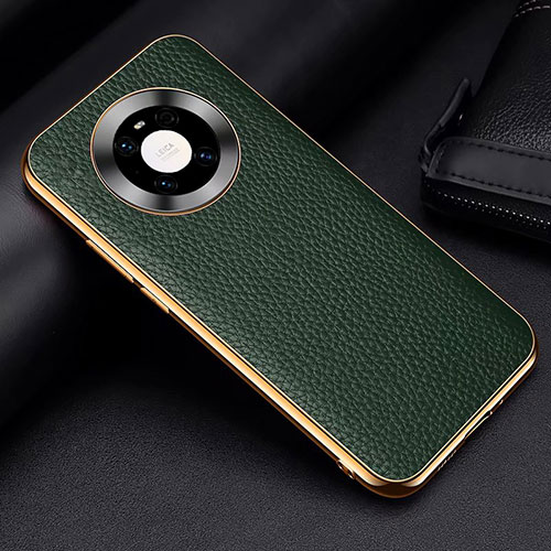 Soft Luxury Leather Snap On Case Cover S03 for Huawei Mate 40E 4G Green