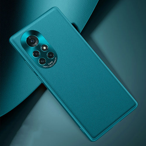 Soft Luxury Leather Snap On Case Cover S03 for Huawei Nova 8 Pro 5G Cyan