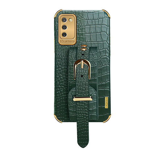 Soft Luxury Leather Snap On Case Cover S03 for Samsung Galaxy A02s Green