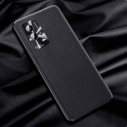 Soft Luxury Leather Snap On Case Cover S03 for Vivo iQOO 8 Pro 5G Black