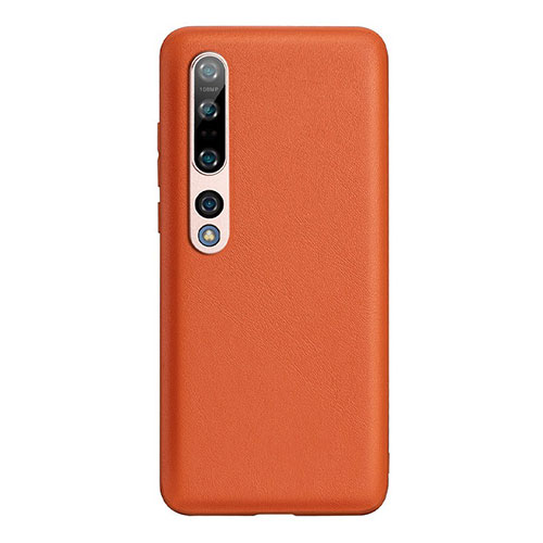 Soft Luxury Leather Snap On Case Cover S03 for Xiaomi Mi 10 Pro Orange