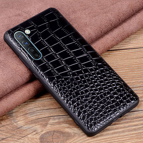 Soft Luxury Leather Snap On Case Cover S04 for Oppo Find X2 Lite Black