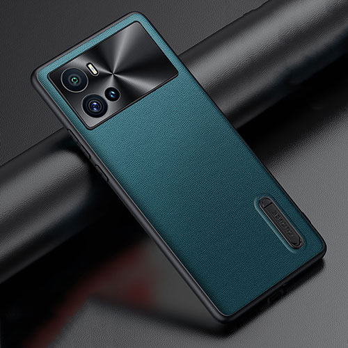 Soft Luxury Leather Snap On Case Cover S04 for Vivo iQOO 9 Pro 5G Green