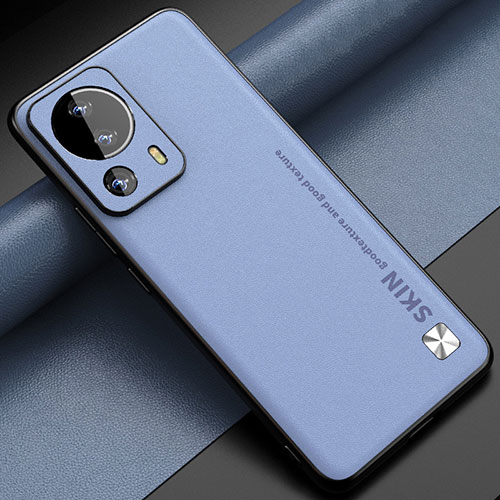 Soft Luxury Leather Snap On Case Cover S04 for Xiaomi Mi 13 Lite 5G Lavender Gray