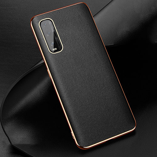 Soft Luxury Leather Snap On Case Cover S05 for Oppo Find X2 Black