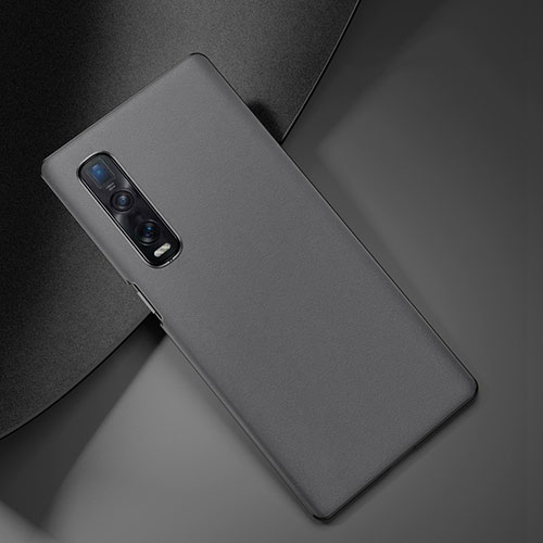 Soft Luxury Leather Snap On Case Cover S05 for Oppo Find X2 Pro Gray