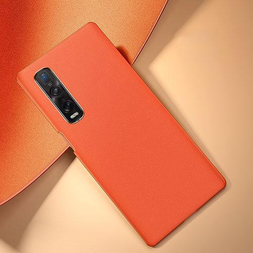 Soft Luxury Leather Snap On Case Cover S05 for Oppo Find X2 Pro Orange