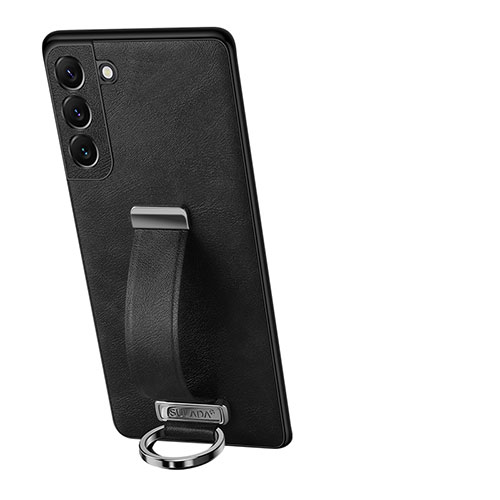 Soft Luxury Leather Snap On Case Cover S05 for Samsung Galaxy S21 5G Black