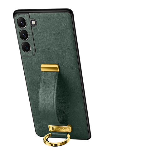 Soft Luxury Leather Snap On Case Cover S05 for Samsung Galaxy S22 Plus 5G Green