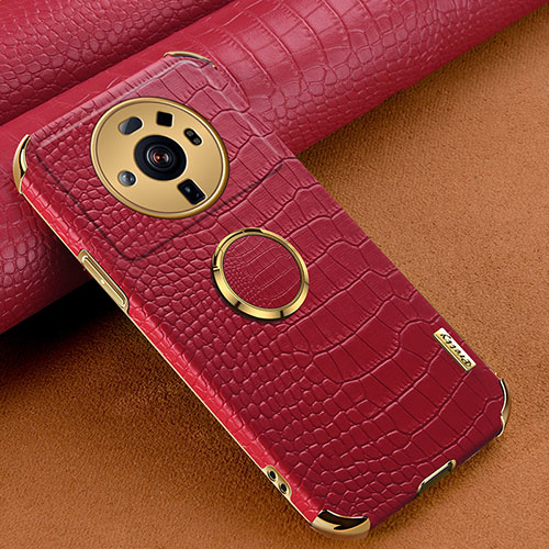 Soft Luxury Leather Snap On Case Cover S06 for Xiaomi Mi 12 Ultra 5G Red